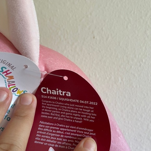 NWT Chaitra 14in squishmallow ombré pink purple - Picture 3 of 5